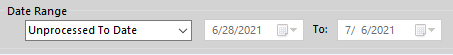 Setting a date range lets you see only the transactions that occurred during that time.