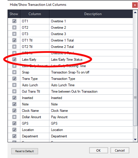 Check the box to see that category diplayed in TimePlot 5.