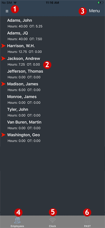 Extreme Blue iPhone App main screen